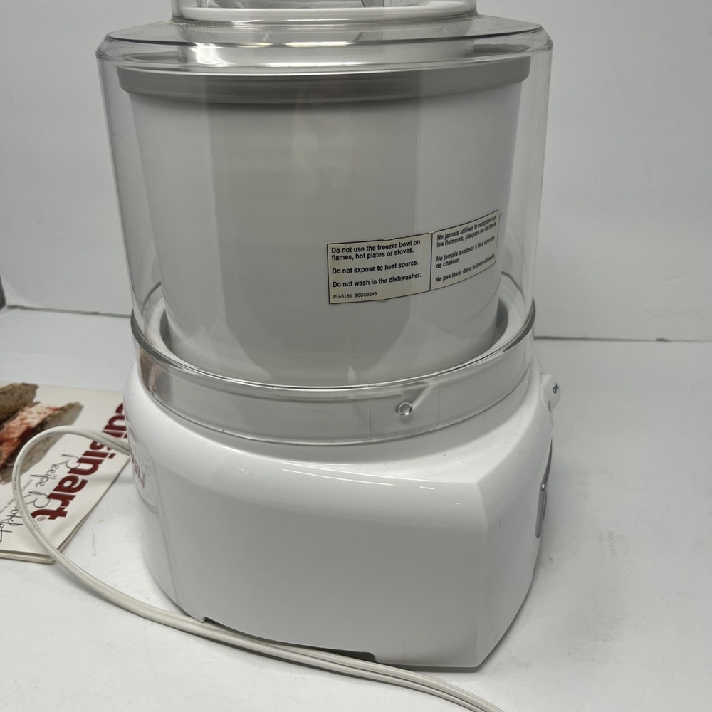 Cuisinart ICE-21 Frozen Yogurt-Ice Cream and Sorbet Maker - White Tested - Picture 8 of 9